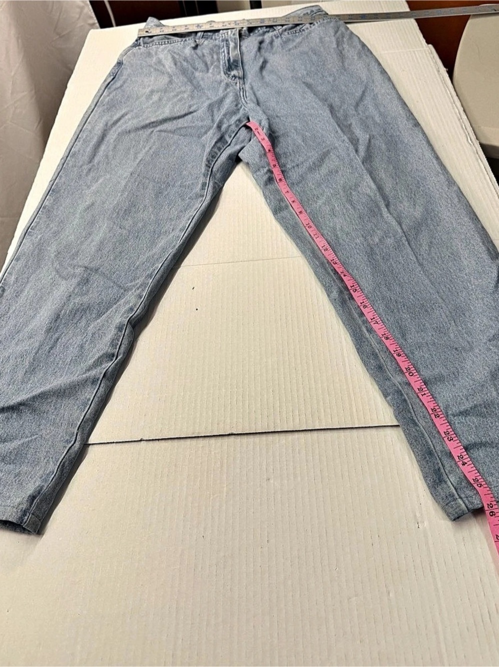 Vintage Christopher & Banks 90s Mom Jeans High Rise Light Wash 100% Cotton 10